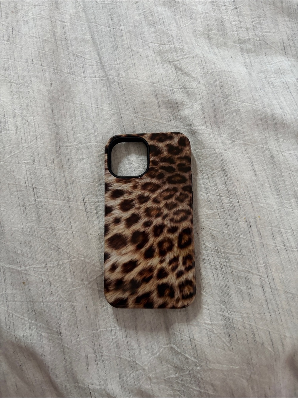 iphone 13 mini- Leopard Print Protective Phone Case - Brown